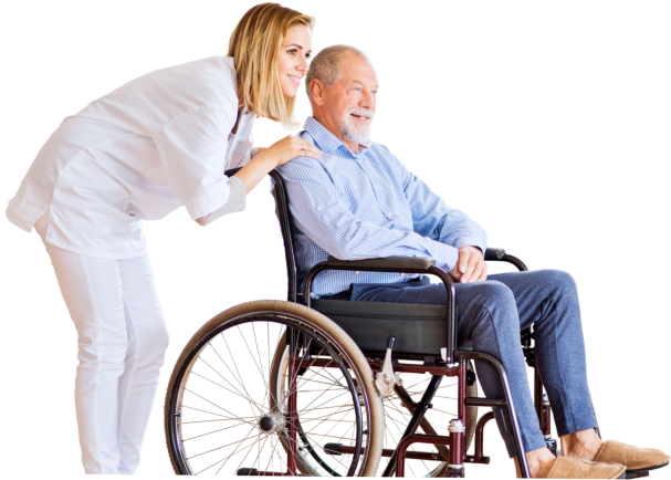 caregiver and elderly